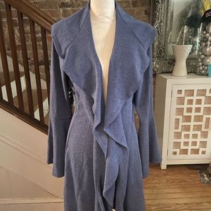Drape/ruffle sweater